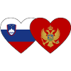 Slovenia Montenegro Flag Heart
