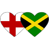 Angleterre Jamaïque Drapeau Coeur