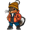 Écureuil Mode Hiver