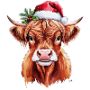 Christmas Cow, Highland, Highland Cattle