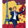 Macron, Humor T-shirt, Herre Gave, Kvinder, Blomst
