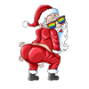 Santa Twerking Twerking Dancing LGBTQ Sunglasses