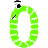 Number Zero 0 Children's Birthday Snake