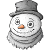 Friendly Snowman – Funny Comic Design