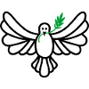 White dove green branch