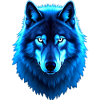 Blue wolf glow