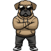 Bulldog Dog Comic
