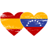Espagne Venezuela drapeau coeur utilisé