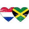 Holland Jamaica Flag Heart Used