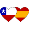 Chile Spain Flag Heart