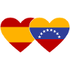Espagne Venezuela Drapeau Coeur