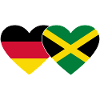 Germany Jamaica Flag Heart