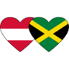 Austria Jamaica Flag Heart