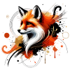 Renard aquarelle, Fox