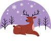 Reindeer and Snowflake