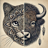 Lion bizon