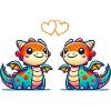 Dragon Cartoon Love