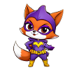 Superhero Fox - Cute Cartoon Sticker