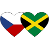 Czech Republic Jamaica Flag Heart