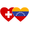 Switzerland Venezuela Flag Heart