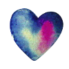 coeur bleu aquarelle