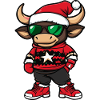 Bull Christmas Cool X-Mas Taurus