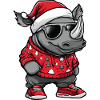 Rhino Christmas Cool X-Mas