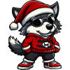 Wolf Christmas Cool X-Mas