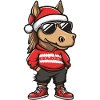 Horse Christmas Cool X-Mas