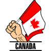 Flagge Kanada faust text KANADA