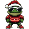 Frog Christmas Cool X-Mas