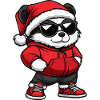 Panda Christmas Cool X-Mas