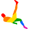 Rainbow Soccer Player