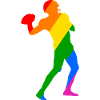 Rainbow Football Player