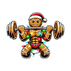 Gingerbread Man Bodybuilder Christmas