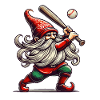 Christmas Baseball Gnome Dwarf Elf