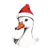 Christmas duck with Christmas hat