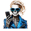 SKELETON WOMAN SMARTPHONE
