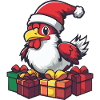 Coq Cadeaux de Noël