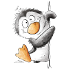 Drolliger Pinguin Wildtier Tiermotiv Cartoon