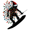 Wakeboarding Wakeboard Wakeboarder Santa Hat