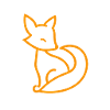 Logo della volpe, simbolo della volpe rossa, animale