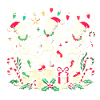 Noël festif dansant squelettes
