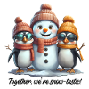 Snow-tastic Friendship: Penguins & Snowman