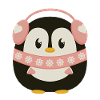 Pingouin mignon en rose