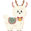 Alpaga blanc pour Noël