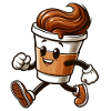 Kaffee Becher Kaffeebecher läuft Geschenk