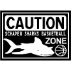 CAUTION SHARKS black