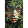 Leaf face in jungle light