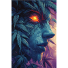 Leaf Face with Fire Eye